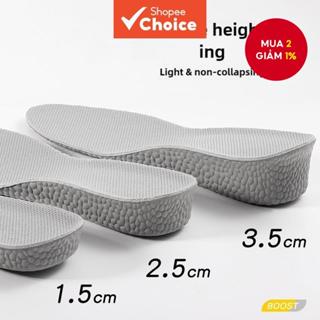 Đế lót chiều cao EVA có hỗ trợ vòm & nâng gót cho giày đi bộ và chạy bộ Unisex, nhẹ, thoải mái, vừa vặn đa kích thước