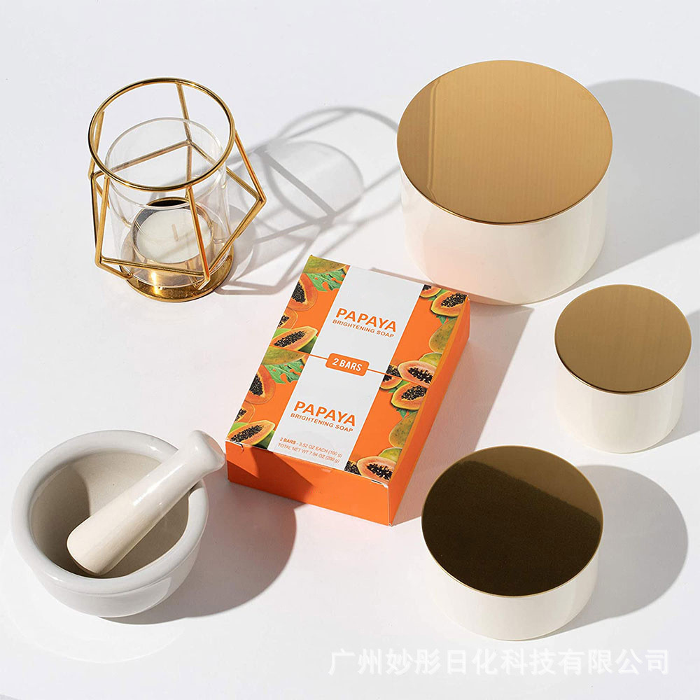 Xà phòng PAPAYA với Axit Koji và Tinh Dầu Thủ Công - Làm Sạch Da Cơ Thể