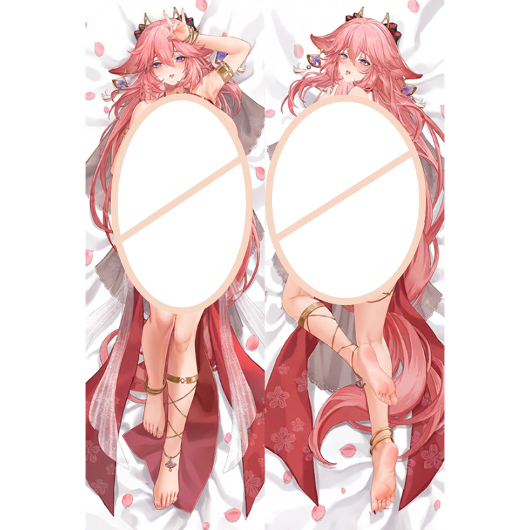 Yae Miko Large Dakimakura Cover Anime Game Girl Long Equal Body Gối