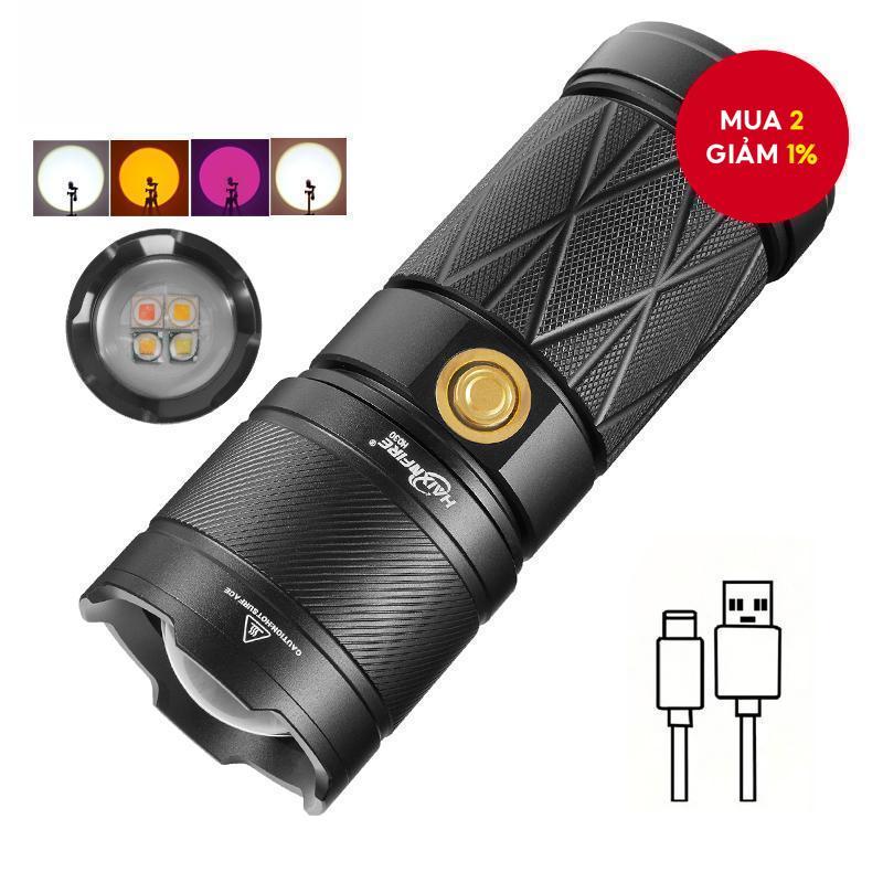 H030 Đèn Chụp Ảnh Fill Light Đèn Pin Loại C Có Thể Sạc Lại Thu Phóng Bốn Đèn A11
