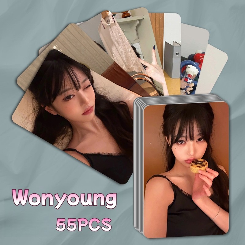 55pcs/box WONYOUNG IVE Photocards Album Solo Magazine Cover Lomo Cards Kpop Postcards New Arrivals