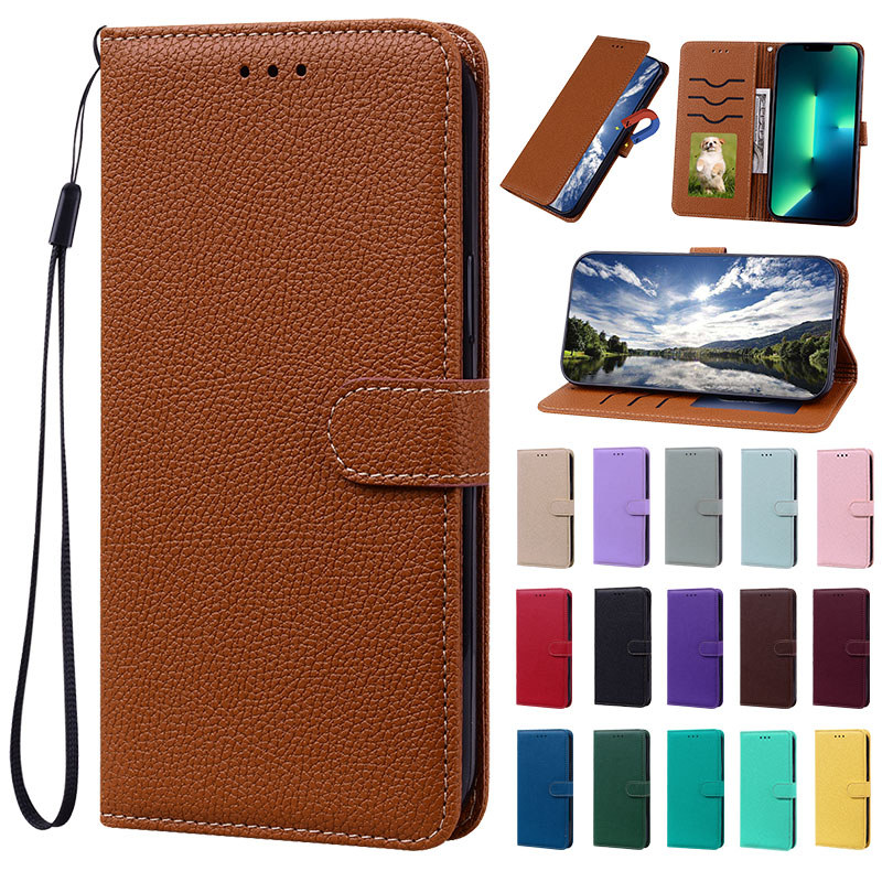 Ốp Điện Thoại Da Màu Macaron Cho Samsung Galaxy A31 A21S A11 A01 Core Ví Lật Có Giá Đỡ Thẻ