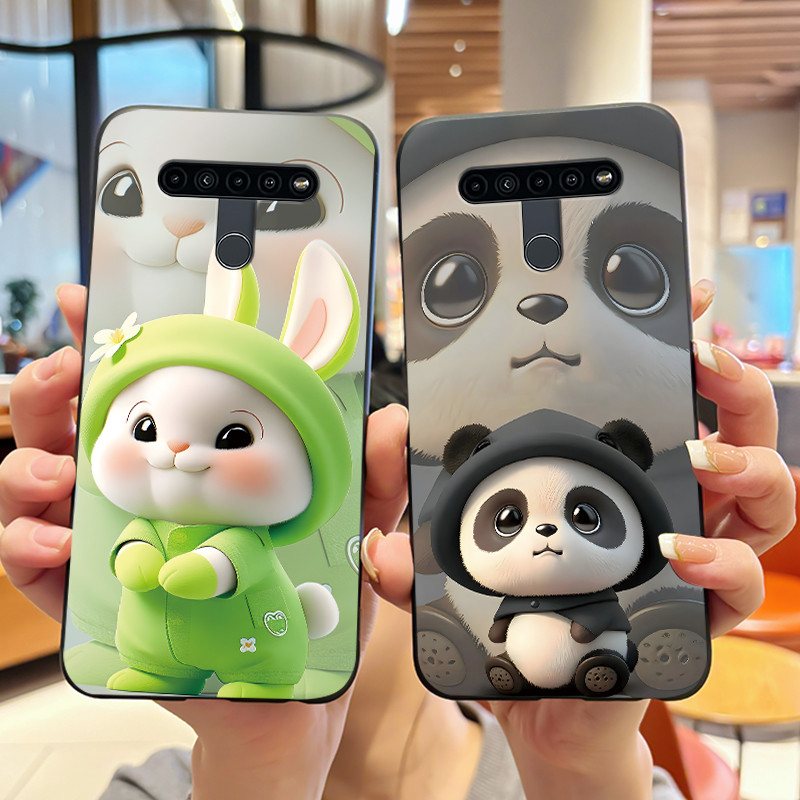 Ốp Điện Thoại Silicon Ốp Lưng Cho LG K41S / K51S Màu Đen Phong Cảnh Lãng Mạn Màu Hồng Đi Biển In Bảo