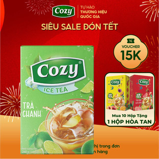 Trà Chanh Hoà Tan Cozy Ice Tea Vị Chanh Chua Nhẹ Dễ Uống Tiện Lợi Pha Chế  16 gói x 15gr  
