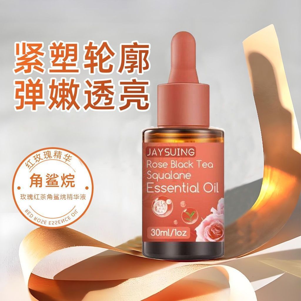 Jaysuing Rose Black Tea Squalane Essence Facial Essence Brighten Skin Tone Nourishing Dưỡng ẩm Chống