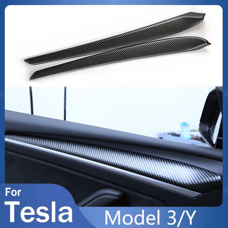 Cho Tesla Model 3 Mẫu Y Nội Thất Cửa Viền Chèn Bao Chất Liệu ABS Dán Cửa Cho Tesla Model 3 Mẫu Y 202