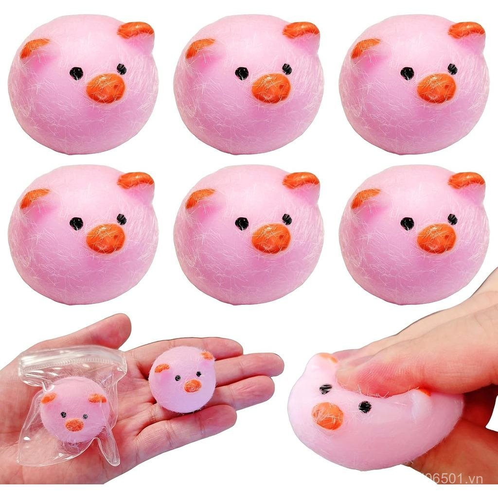 Taba Squishy Pig 6 Chiếc Mini Kawaii Pig Squishies Đồ Chơi Cảm Giác, Fufu Squishy Pig Căng Thẳng Bón