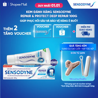  Kem đánh răng SENSODYNE Repair & Protect Deep Repair 100g giúp phục hồi sâu và bảo vệ răng ê buốt 
