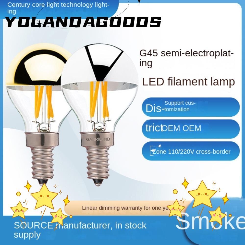 Bóng đèn pha lê YOLA, Bóng đèn LED E12 / E14 / E26 / E27 màu trắng ấm, Bóng đèn nến sợi đốt 2023 4W 