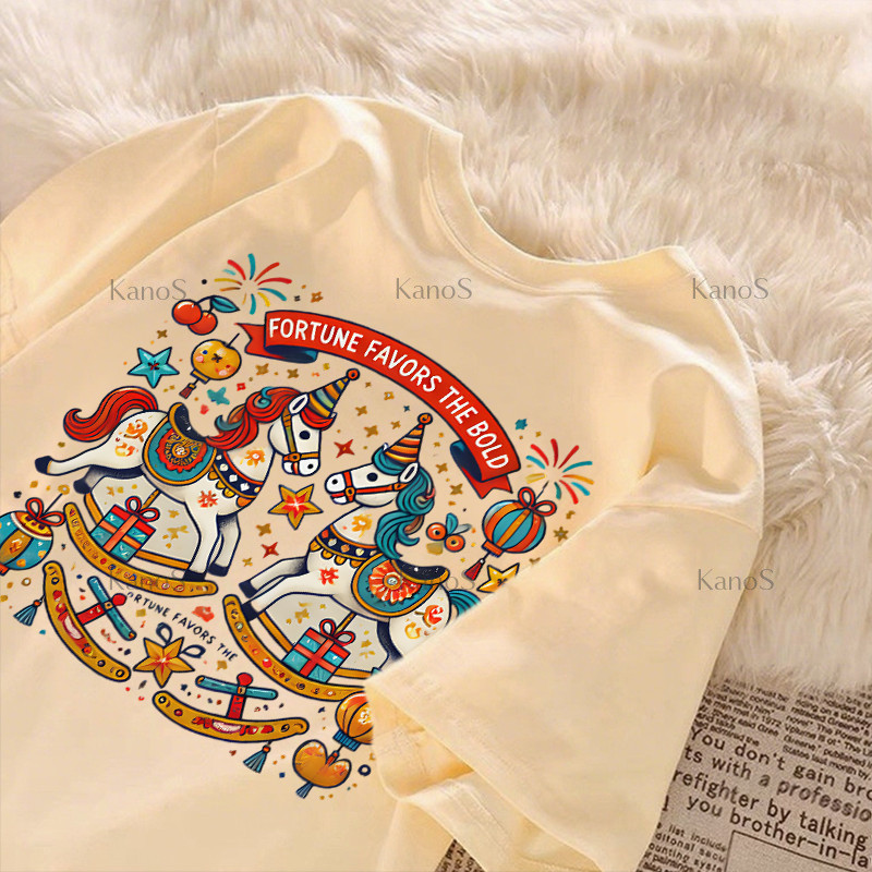 Áo thun Oversize họa tiết Y2K, cổ tròn từ Kanos Shop