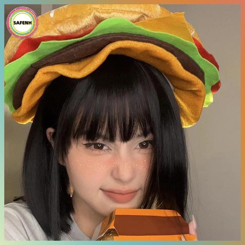 SAFENH Burger Fries Mũ Sáng Tạo Mũ Dễ Thương Quà Tặng VN