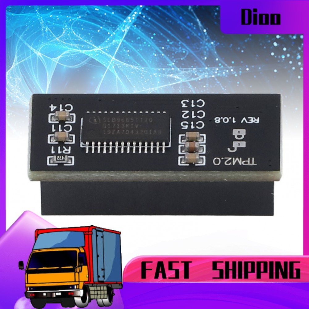 Dioo Bộ xử lý mã hóa an toàn DIOO Mô -đun TPM 2.0 cho bộ nhớ PC DDR4 với 20Pin 2x10p Chip Gigabyte B