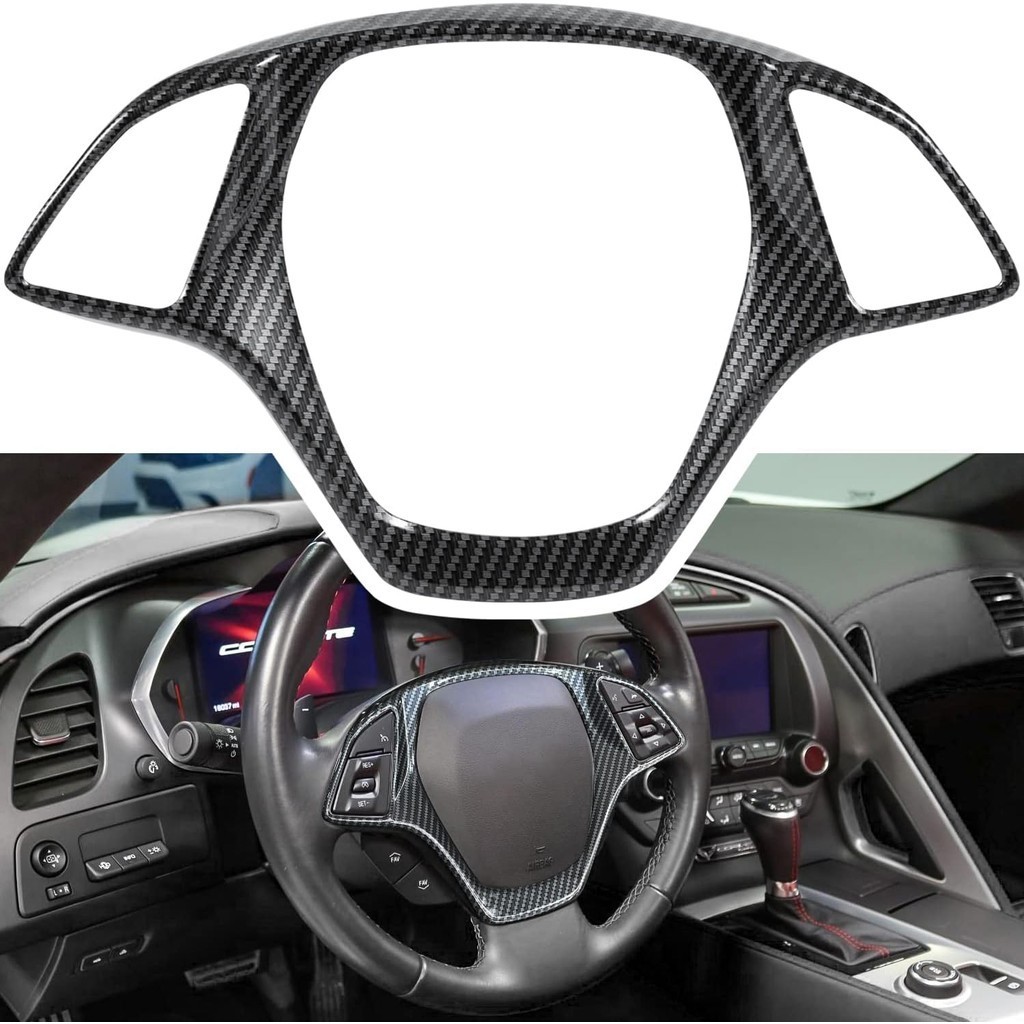 Sợi Carbon Nhìn Vô Lăng Nắp Đúc Bao Viền Cho Chevrolet Corvette C7 Z06 Z51 ZR1 Stingray Grand Sport 