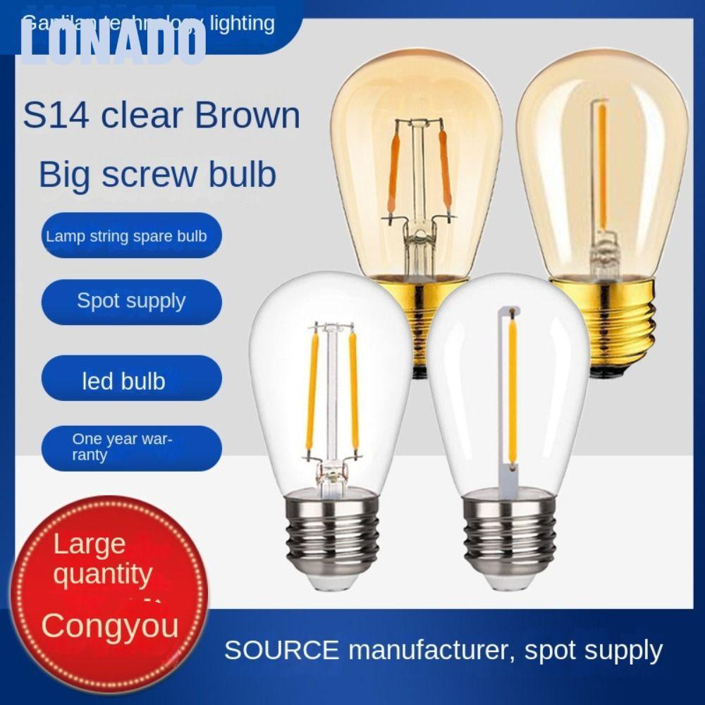 Bóng đèn LED LONADO ST45, Bóng đèn pha lê sợi đốt 1W 2W, Bóng đèn nến 2700K màu trắng ấm nóng 2700K 