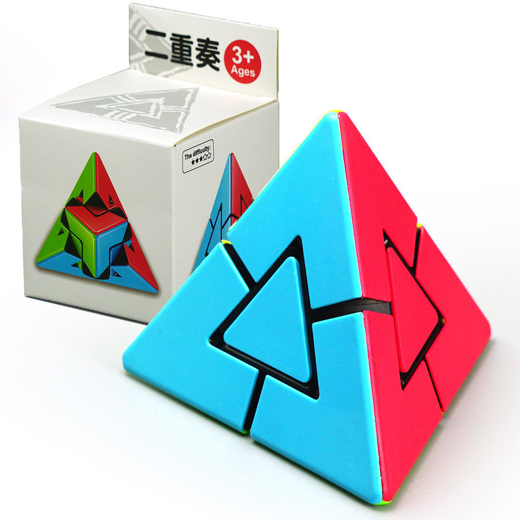 Pan-New Duo Rubik 's Cube Tam Giác Tháp Mũi Tên Tháp McFit Tháp Giữa Màu Trơn Đào Tạo Mầm Non Thực H