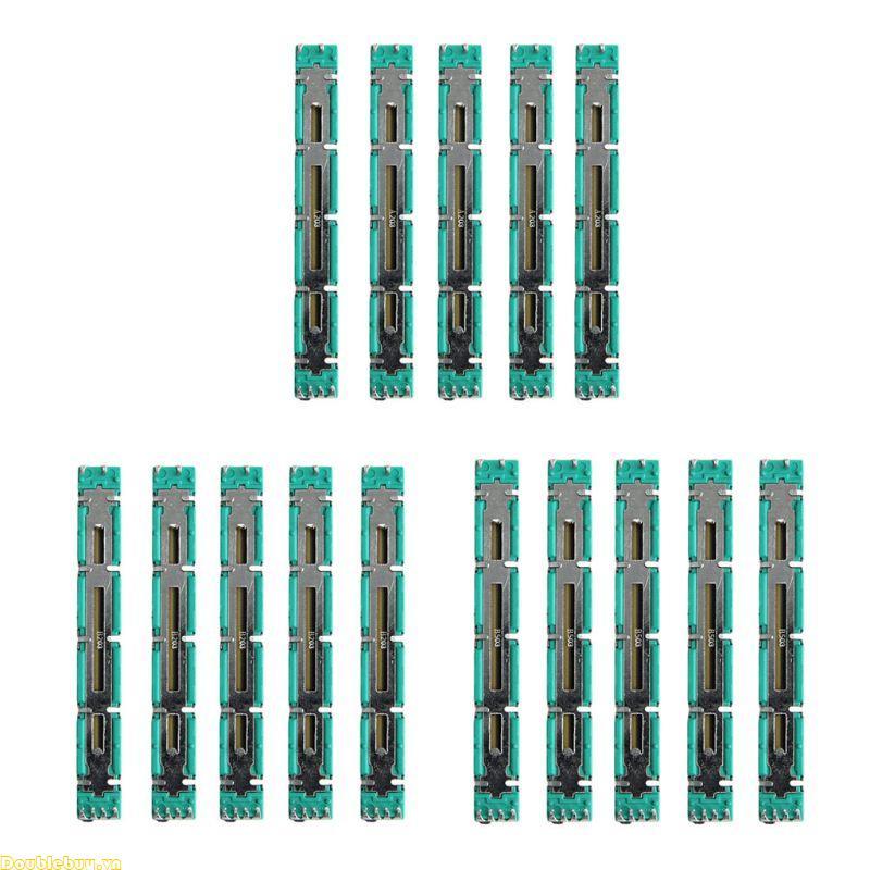 Doublebuy 5 Chiếc Thẳng Trượt Lót Điện Áp Trộn Fader Biến Điện Trở 75mm