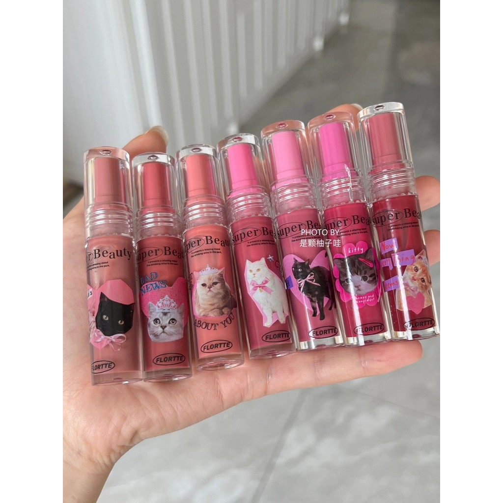 FLORTTE / FLORTTE FLORTTE Melia Tinh Chất Môi Mật Ong Son Bóng Dầu Chăm Sóc Môi Nước Bóng Gương Son 