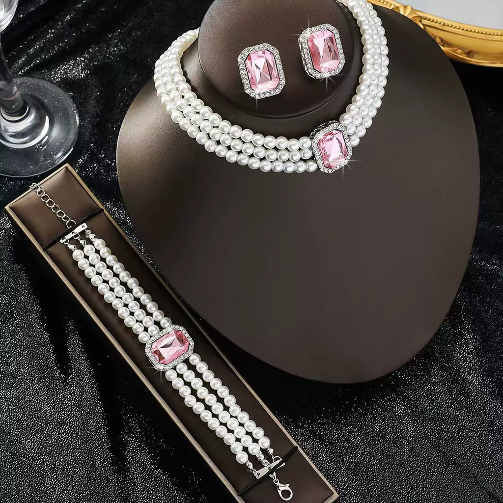 Bride's imitation store-style pearl multi-layer bracelet5ya Neck choker Imitation hot-selling ear se