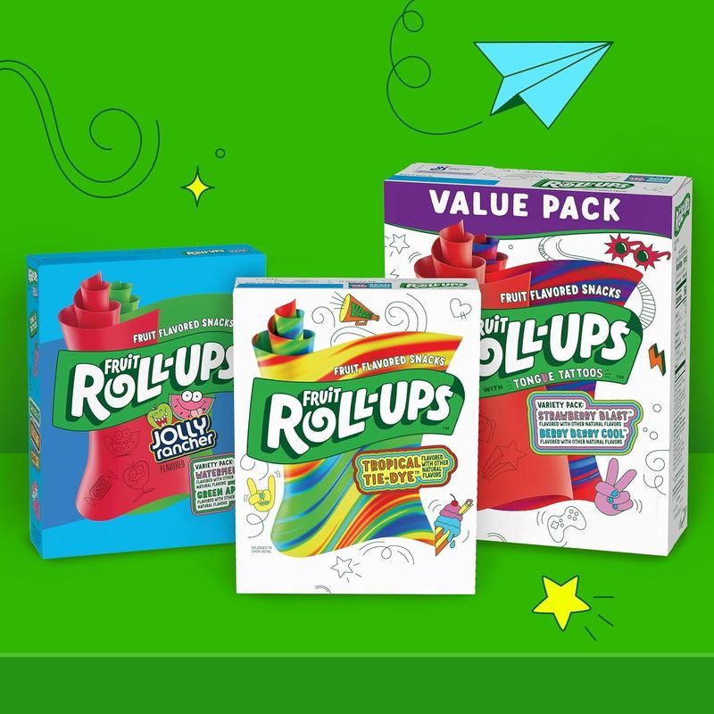 R ROLL-UPS FRUIT SNACK American Betty Betty Tropical FRUIT Flavor FRUIT ROLL Candy 141g4-14
