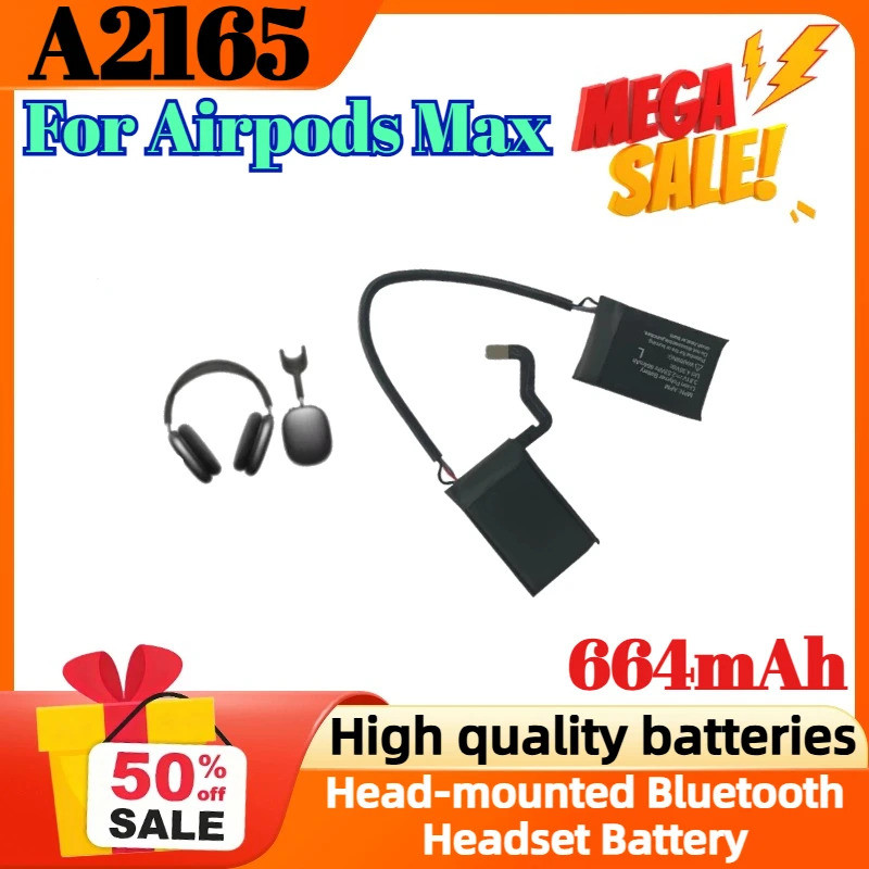 Pin Kỹ Thuật Số A2165 664mAh Cho Tai Nghe Apple Airpodsmax Cho Airpods Max Tai Nghe Bluetooth Gắn Đầ