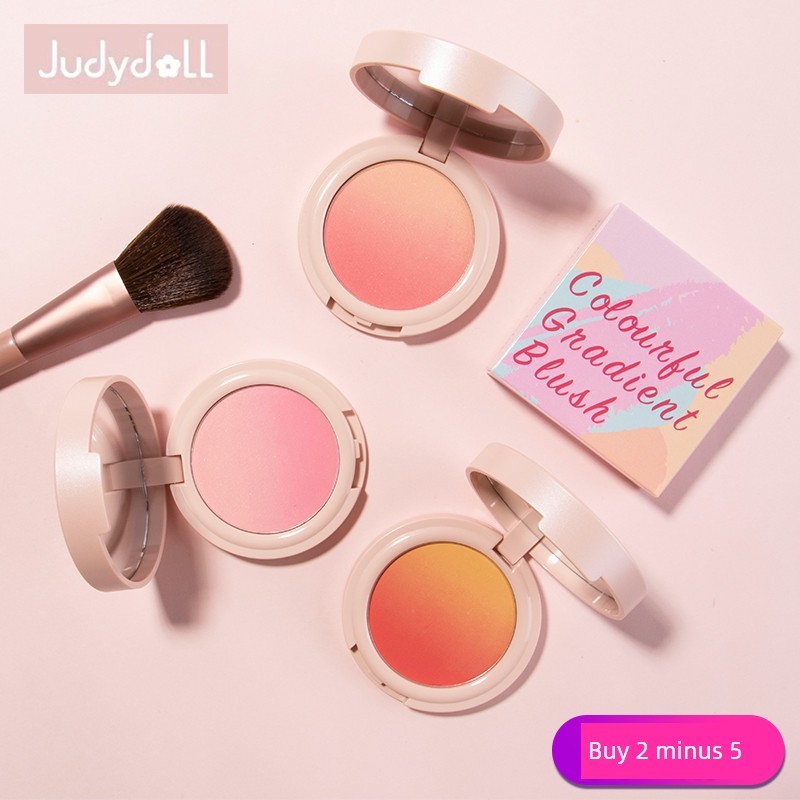 phấn má hồng má hồng Judydoll Tricolor Phấn má hồng chuyển màu cực khoái lâu trôi