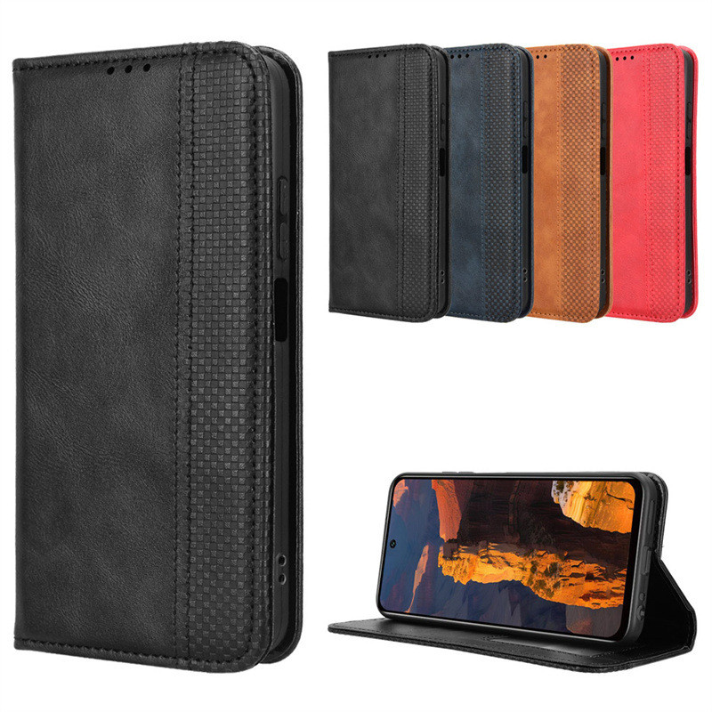 Thích hợp Itel A95 Vỏ Điện Thoại Thẻ Itel A95 5G Vỏ Da Điện Thoại Từ Flip Retro Bảo Vệ