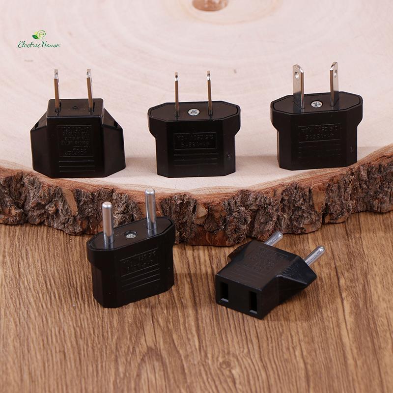 [Nhà Điện] 2 Cái Châu Âu US AU EU US Sang EU / EU Sang US Cắm Adapter Euro Du Lịch Điện Cắm Bộ Chuyể
