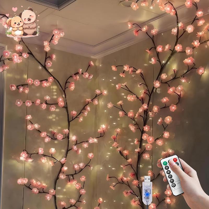 Led Tree Branch Cherry Blossom Lights Cherry Blossom Tree Light Điều khiển từ xa DIY Willow Vine Lig