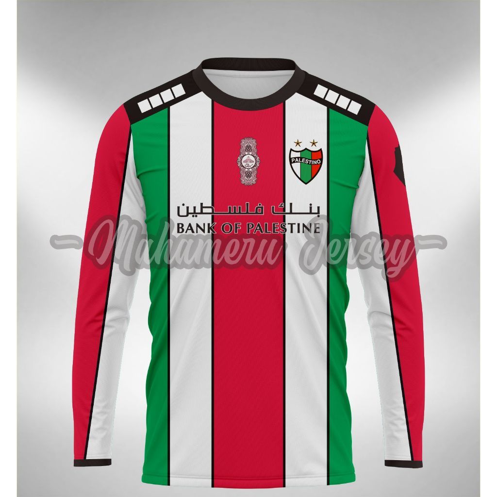 Palestineo Cd Jersey 2022 2023 Áo thun dài tay Deportivo Palestine / Baju Microfiber Jersi / Jersey 
