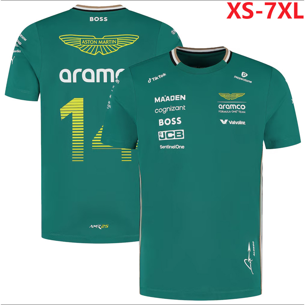 2026 Áo thun ngắn tay Unisex F1 mới + F1 Aston Martin Racing Team Jersey