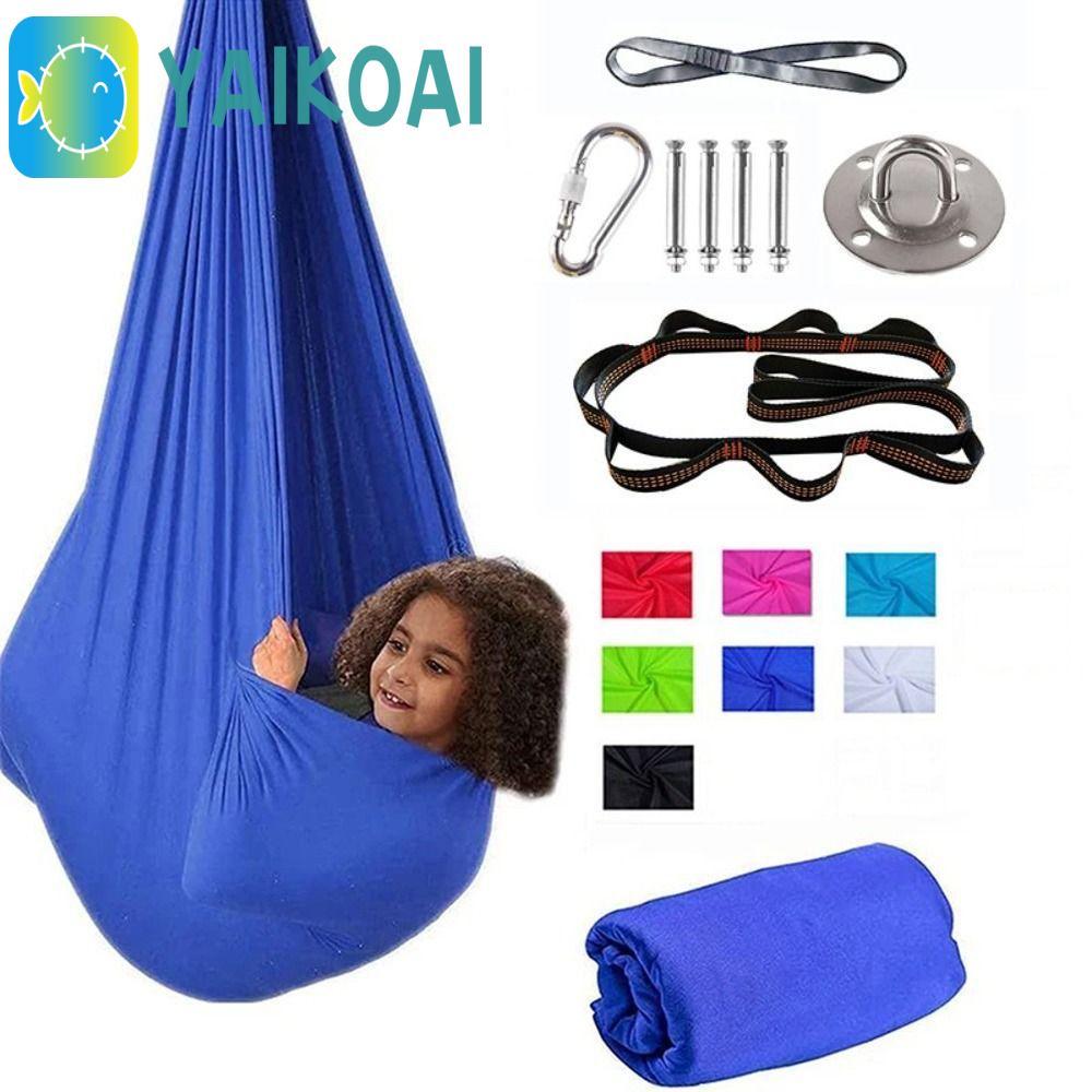 GLENES Trẻ Em Võng Trên Không, Dụng Cụ Tập Yoga Có Thể Điều Chỉnh Đàn Hồi, Đồ Dùng Pilates Nhiều Màu