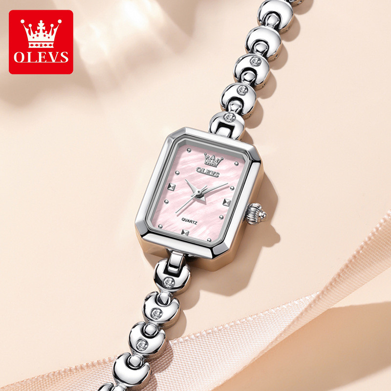Đồng hồ thương hiệu Olevs 3665 Bán chạy Vòng tay Đồng hồ nữ vuông nhỏ