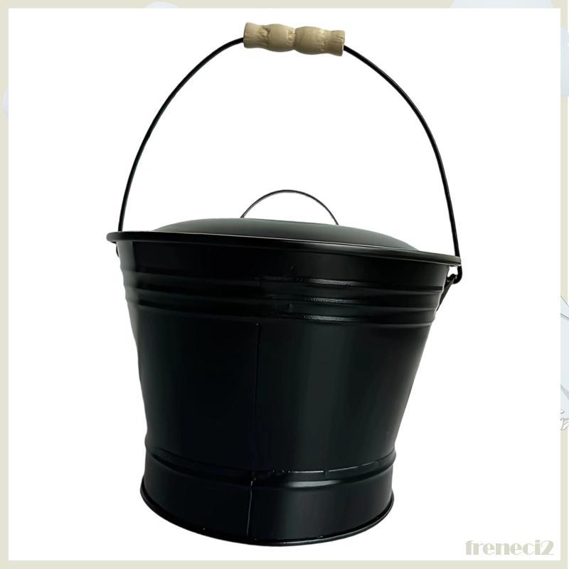 Lò Sưởi Tro Xô Chịu Nhiệt Tro Carrier Chắc Chắn Có Nắp Xô Than Lò Sưởi Dụng Cụ Cho Bếp Đốt Gỗ Hố Lửa