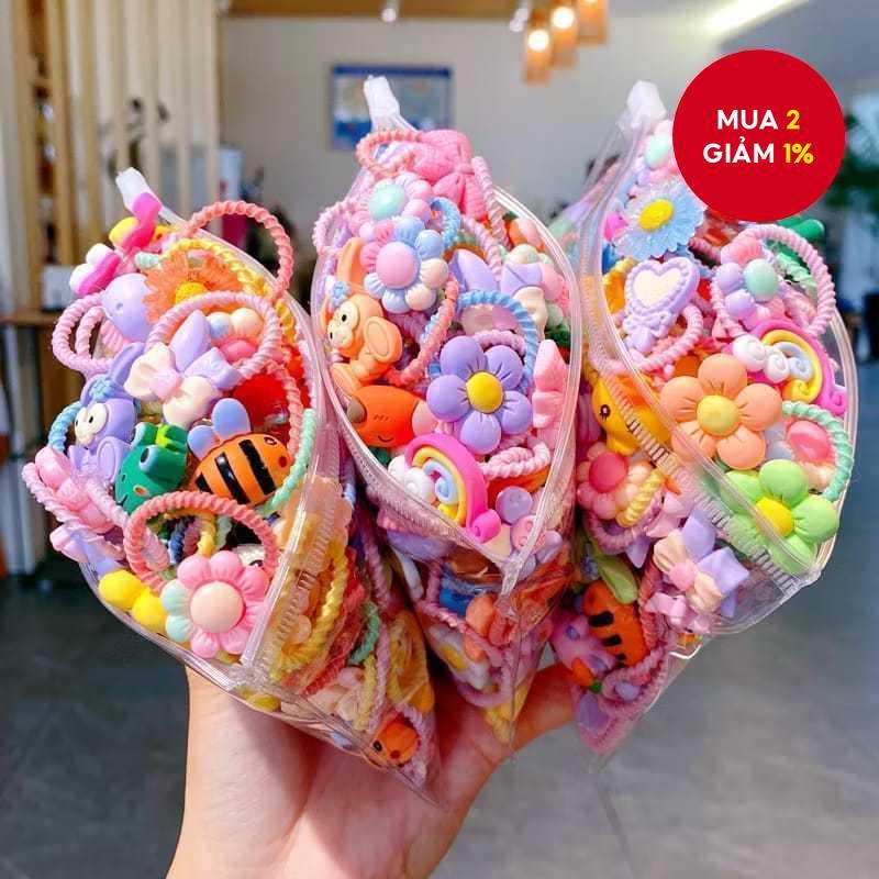 Dây buộc tóc cho bé – Dây buộc tóc co giãn nhẹ nhàng không gây hại cho bé gái, dây buộc tóc mềm cho 