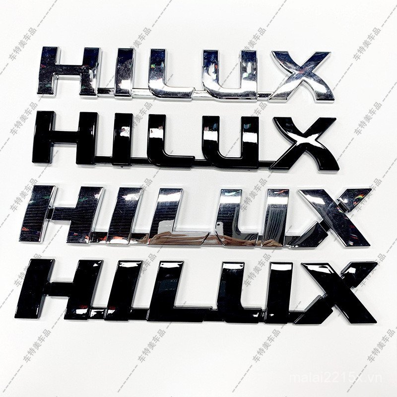 Thích Hợp Cho Xe Toyota Hellax HILUX Thân Logo HILUX Đen Chữ Miếng Dán Sửa Đổi Xe Dán Thân Xe Logo 1