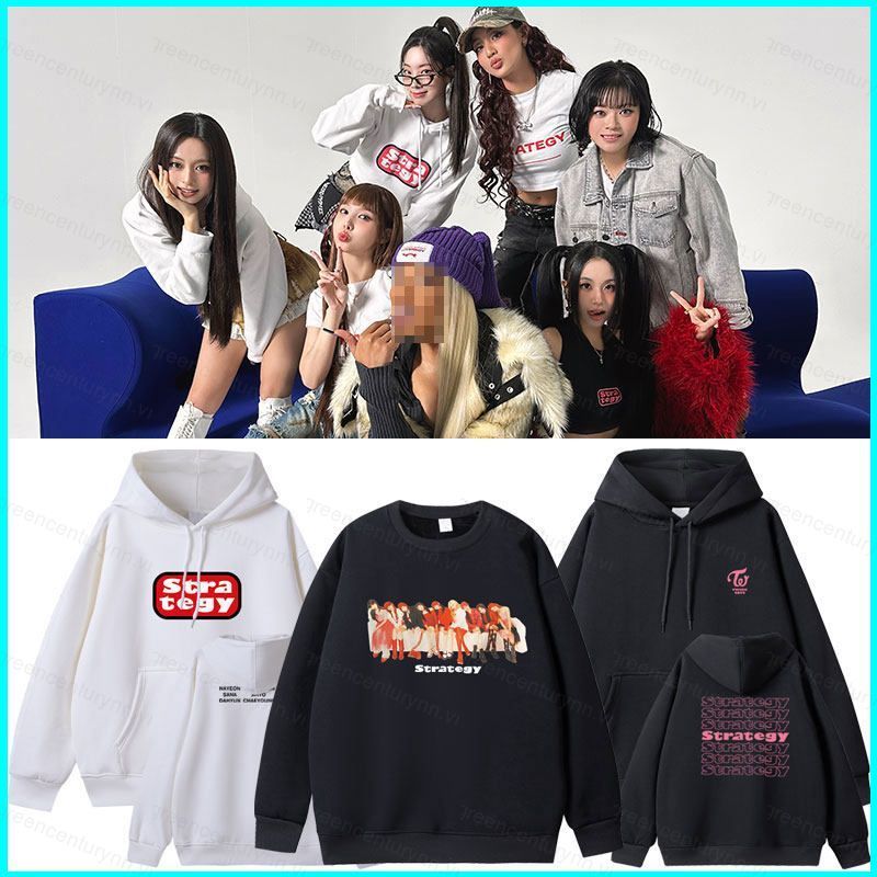 GN TWICE 2024 STRATEGY Áo Hoodie IM NAYEON Áo Unisex Dài Tay Top NG