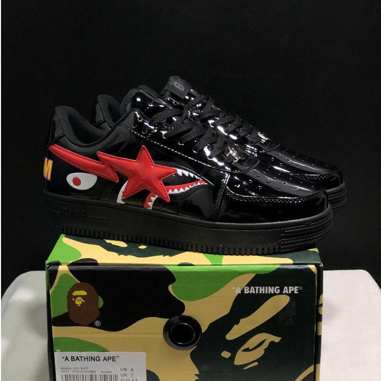 A Bathing Ape (BAPE) BAPE STA Lightning star Giày cổ thấp Giày thể thao đôi T7LK N943