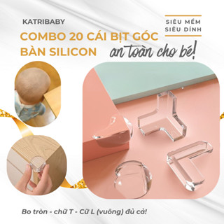 Combo 20 chiếc bọc góc bàn, cạnh cửa sổ, góc tủ, góc giường, bịt góc bàn mềm dẻo chống va đập, an toàn cho bé