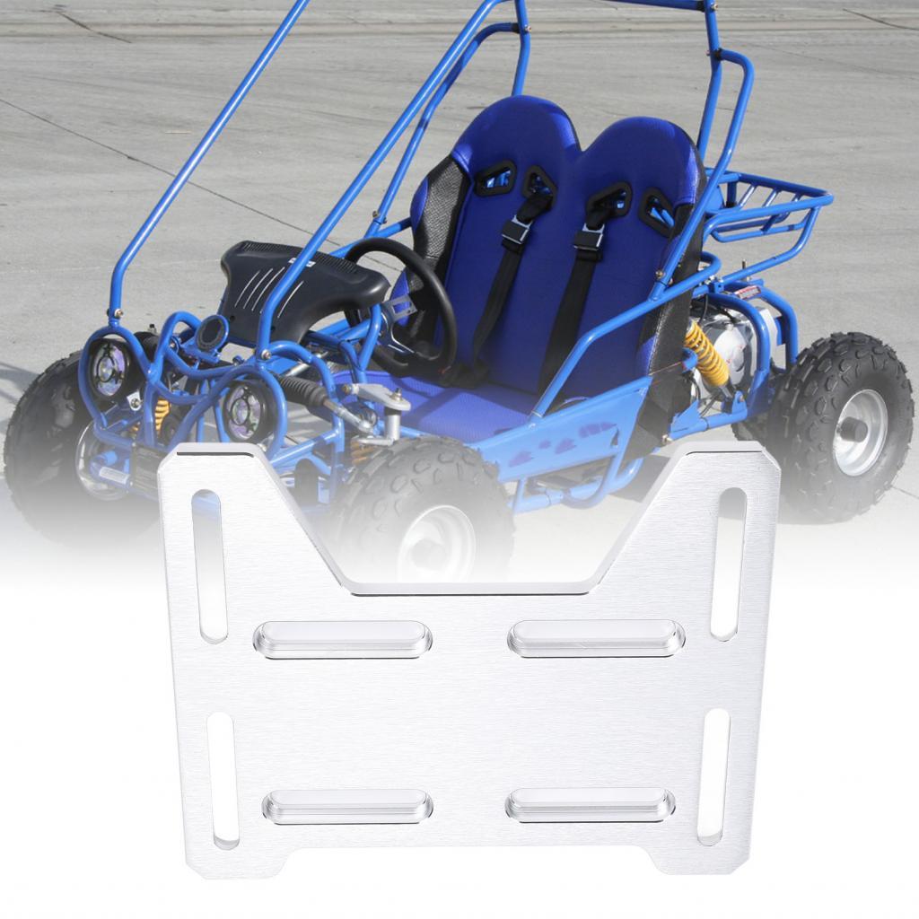 1buycart1 Động cơ gắn khung chuyển đổi tấm nhôm với phụ kiện lắp đặt cho xe đạp mini Go Kart (Bạc)
