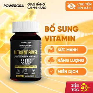 Viên Uống Bổ Sung Vitamin Tổng Hợp Và Khoáng Chất Powergra Nutrient Power Hộp 60 Viên