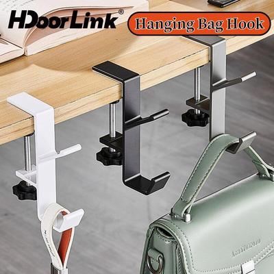 HdoorLink Có Thể Điều Chỉnh Bàn Cạnh Móc Tai Nghe Để Bàn Móc Treo Có Thể Tháo Rời Túi Xách Giá Đỡ Đấm Từ Tính Có Thể Gập Lại Móc Bàn