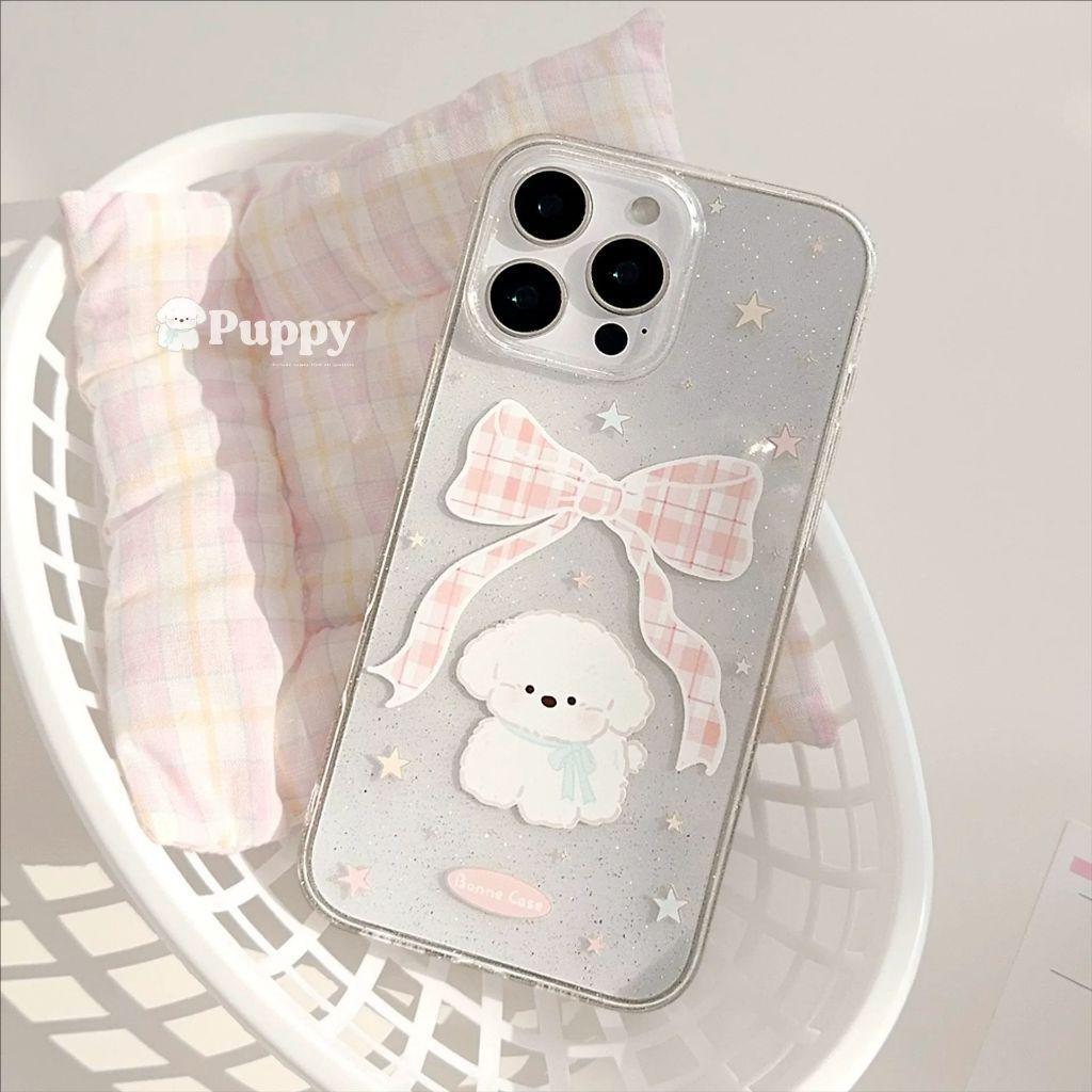 Ốp lưng iPhone 17 / 17 Pro / 17 Pro Max Shiny West Highland Dog Pattern INS Style – Bền bỉ