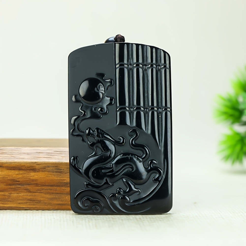 Mặt dây chuyền Obsidian Kirin Nam Nữ Mặt dây chuyền tre Kirin