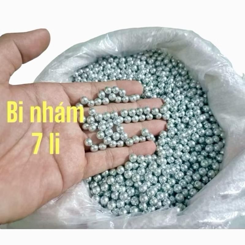 1kg bi nhám 6.35mm, 7mm,8mm. Bi nhám mạ nhôm. Nhẹ, dễ sử dụng, dùng làm trục xe đạp
