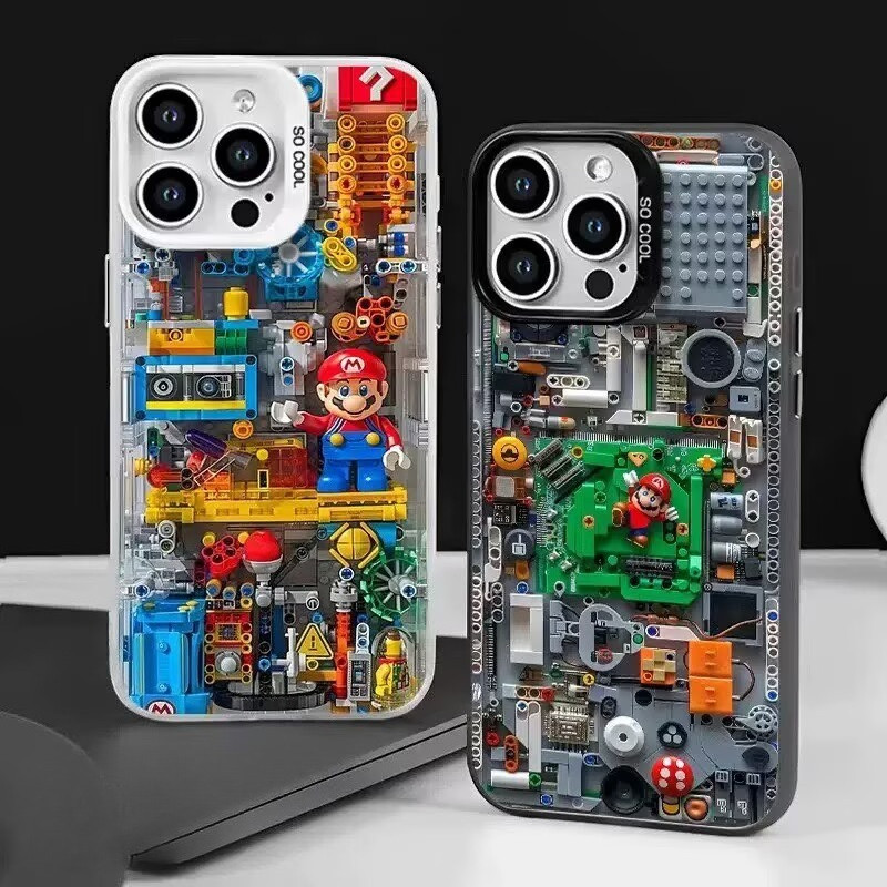 Ốp lưng 2D Super Mario Bro khối xây dựng Cho Realme C65 C25 C55 C53 C20 C15 C12 C11 5i 9i C51 50 N53