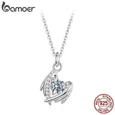 Vòng cổ bạc 925 với đá moissanite 0.5 carat hình trái tim - Quà tặng cho nữ
