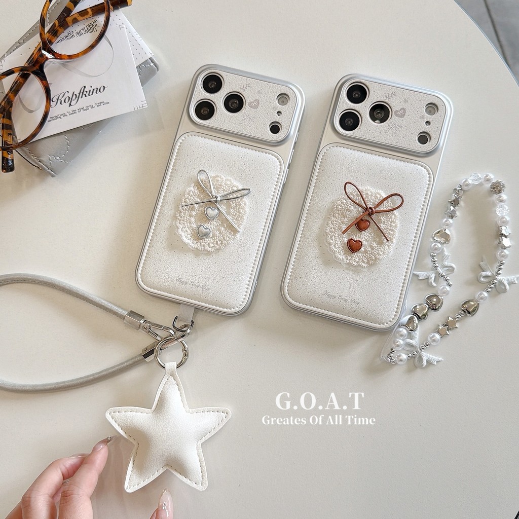 G.O.A.T Vỏ tình yêu nơ ba chiều Tương thích cho iPhone 17 pro max iPhone 17 16 15 13 14 pro iPhone 1
