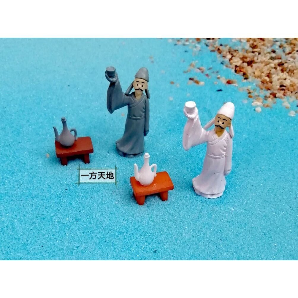 Sản Phẩm Mới Cảnh Mô Hình Mô Phỏng Thu Nhỏ Mini Nhân Vật Phản Diện Cổ Nhà Thơ Lý Bai Micro View Macr