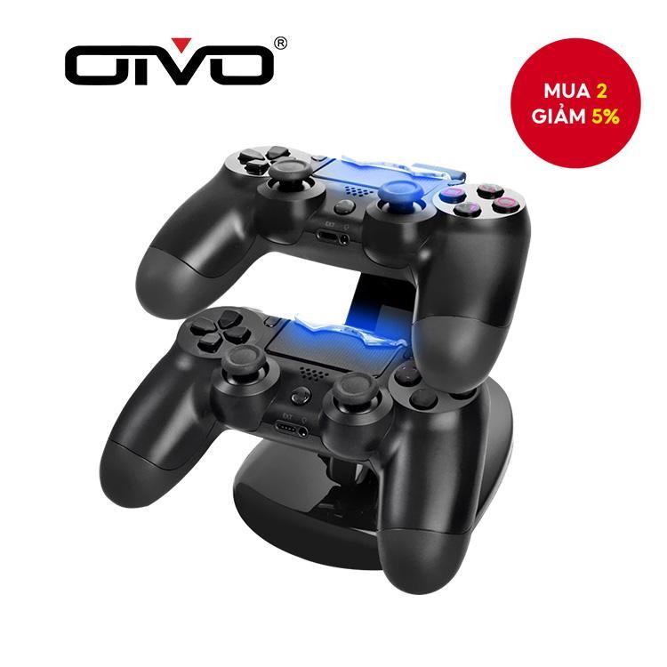 OIVO Đế Sạc Đôi Micro USB cho Tay Cầm PS4, Phụ Kiện Giá Đỡ Chơi Game cho PS4