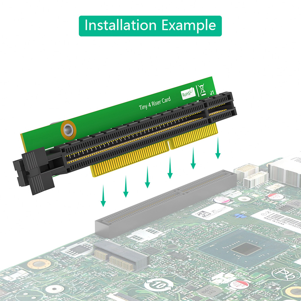 XT-XINTE PCI E 16X Riser Card, Adapter Tiny 5 PCIE 16X Riser cho ThinkCentre M920q M920x M910x M720q
